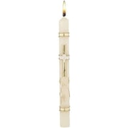 Will & Baumer Hand Decorated Sacramental Baptism Candle, 9.75"H, Ornate Dove