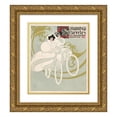 thumbnail image 1 of Will Bradley 12x14 Gold Ornate Wood Frame and Double Matted Museum Art Print Titled - Columbia Bicycles (1895), 1 of 4
