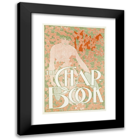 Will Bradley 14x18 Black Modern Framed Museum Art Print Titled - The Chap Book (1895)