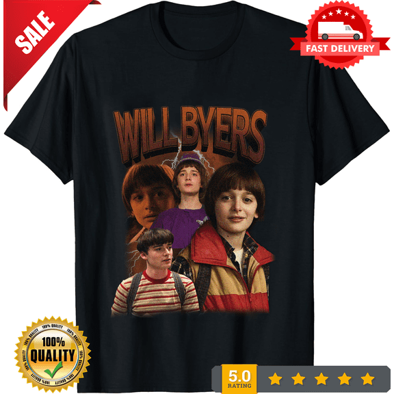 Will Byers Shirt Character Noah Schnapp Movie Actors Vintage Retro Classic Graphic tee tshirt, NEW TRENDING ITEM-TH71388