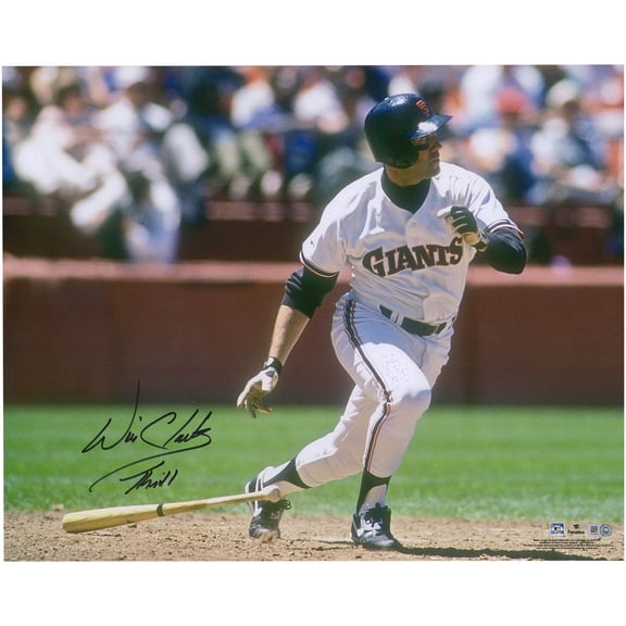 Will Clark San Francisco Giants Autographed 16" x 20" Bat Drop Photograph with "Thrill" Inscription - Fanatics Authentic Certified