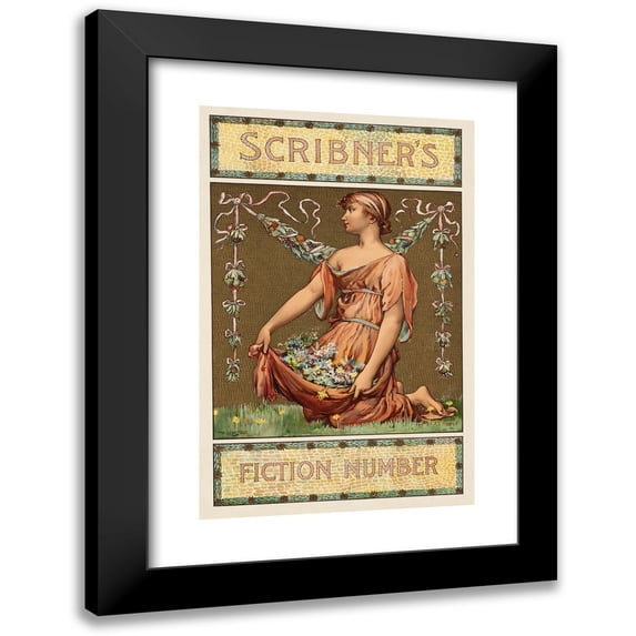 Will Hicock Low 13x18 Black Modern Framed Museum Art Print Titled - Scribner's Fiction Number (ca. 1890-1920)