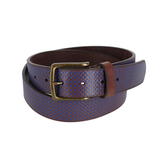 Will Leather Goods  Embossed Geometric Belt (Men)