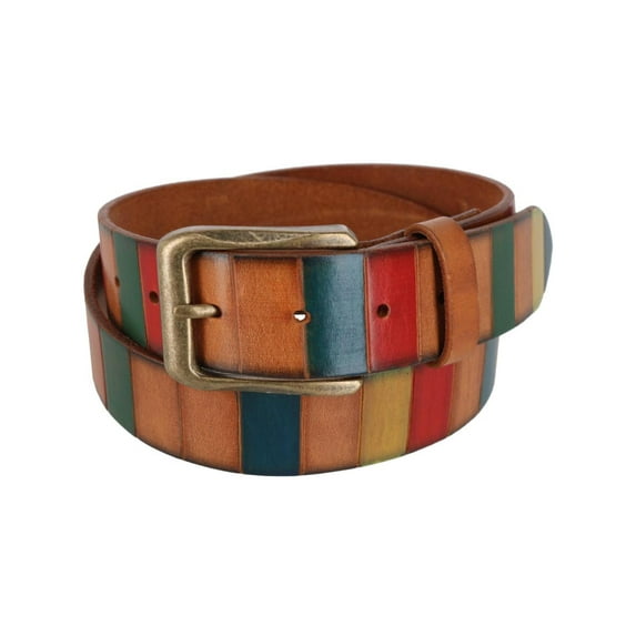 Will Leather Goods Hand Painted Color Block Belt (Men)