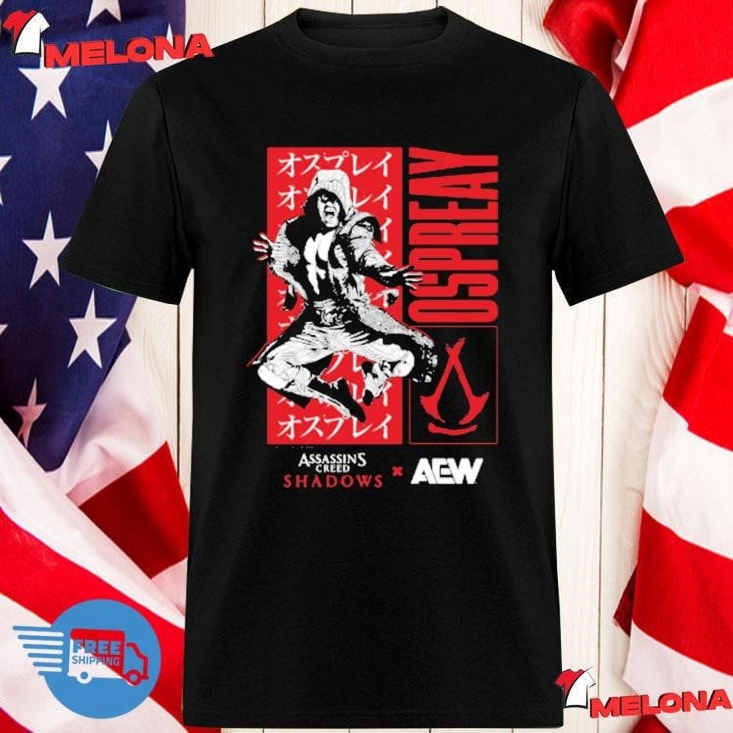 Will Ospreay Aerial Assassin Assassins Creed Shadows X Aew Shirt