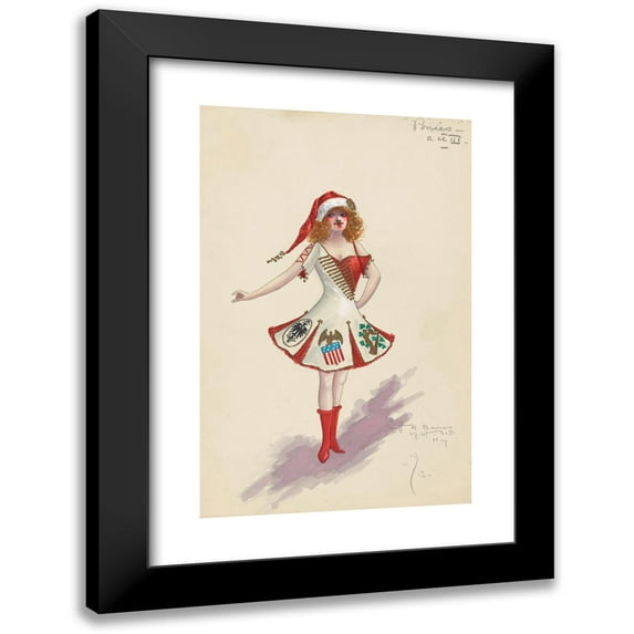 Will R. Barnes 11x14 Black Modern Framed Museum Art Print Titled - Ponies-Act III (1913)