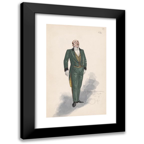 Will R. Barnes 11x14 Black Modern Framed Museum Art Print Titled - Richter; Act II, 120 (1914)