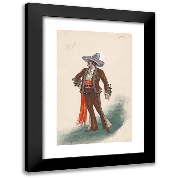 Will R. Barnes 11x14 Black Modern Framed Museum Art Print Titled - Richter-Argentine; Act II, 122 (1914)