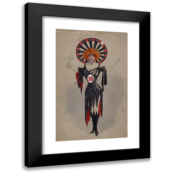 Will R. Barnes 11x14 Black Modern Framed Museum Art Print Titled - S-Act II-8 Black Roulette Girls (1910)