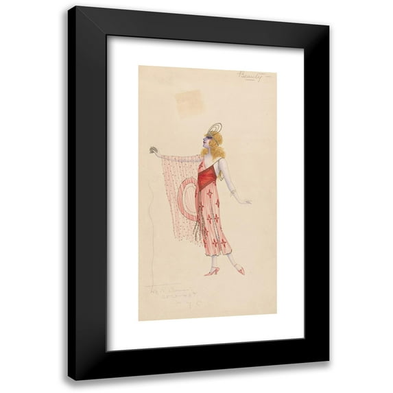 Will R. Barnes 11x18 Black Modern Framed Museum Art Print Titled - Beauty (1920 - 1921)