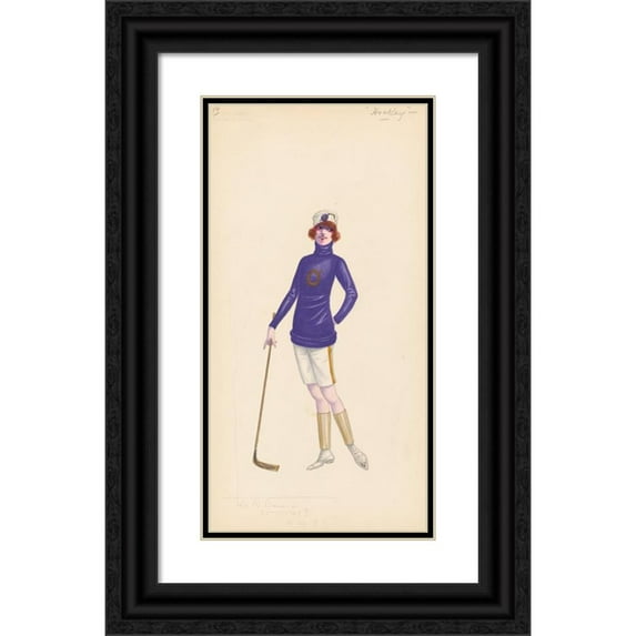Will R. Barnes 11x18 Black Ornate Wood Framed Double Matted Museum Art Print Titled - Romance (1920 - 1921)