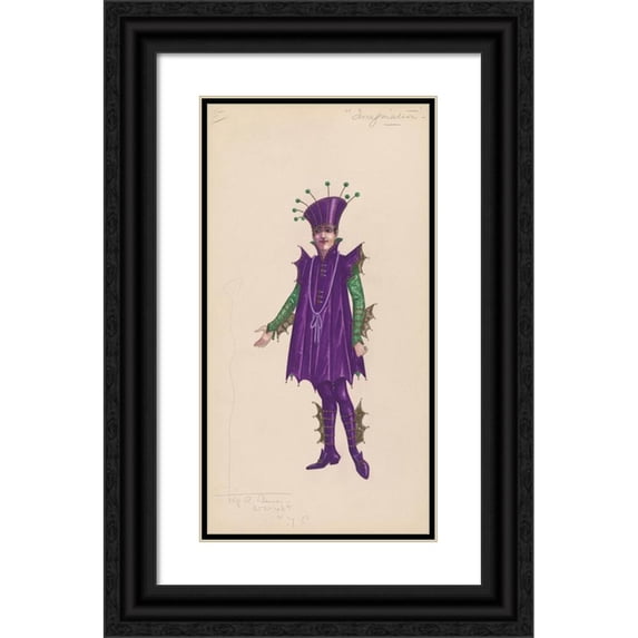 Will R. Barnes 11x18 Black Ornate Wood Framed Double Matted Museum Art Print Titled - Swiss Man (1921 - 1922)