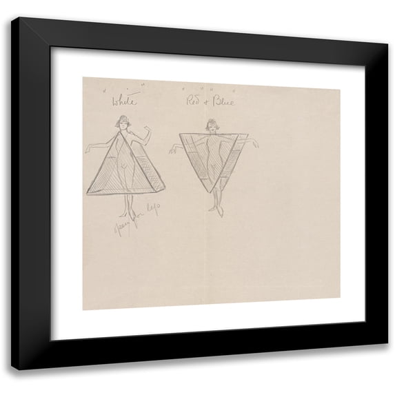 Will R. Barnes 13x12 Black Modern Framed Museum Art Print Titled - Pencil Sketches (1920 - 1921)