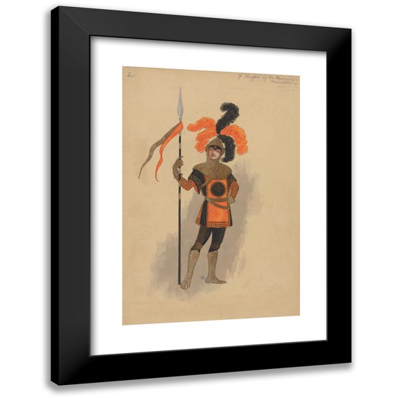 Will R. Barnes 13x18 Black Modern Framed Museum Art Print Titled - 7 Knights of the Burning Mountain (1912 - 1924)