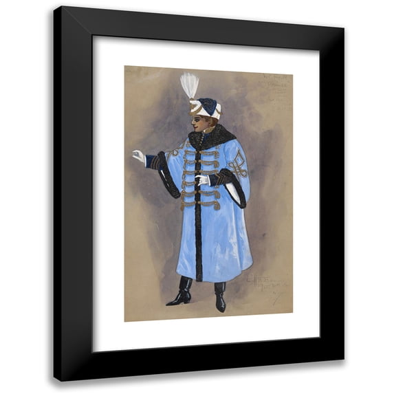 Will R. Barnes 13x18 Black Modern Framed Museum Art Print Titled - Mr. Rork-Prince-Entrance Coat Over Blue Shirt (1910)