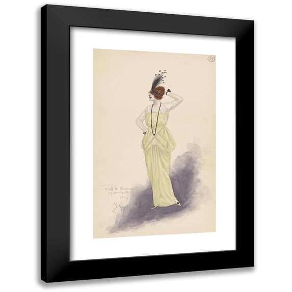 Will R. Barnes 13x18 Black Modern Framed Museum Art Print Titled - Woman's Costume (1914)