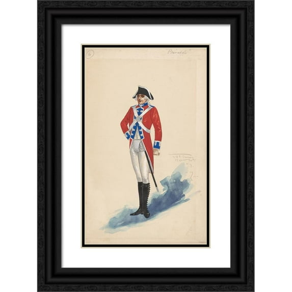 Will R. Barnes 13x18 Black Ornate Wood Framed Double Matted Museum Art Print Titled - Tango Girl; Act II, 8 (1914)