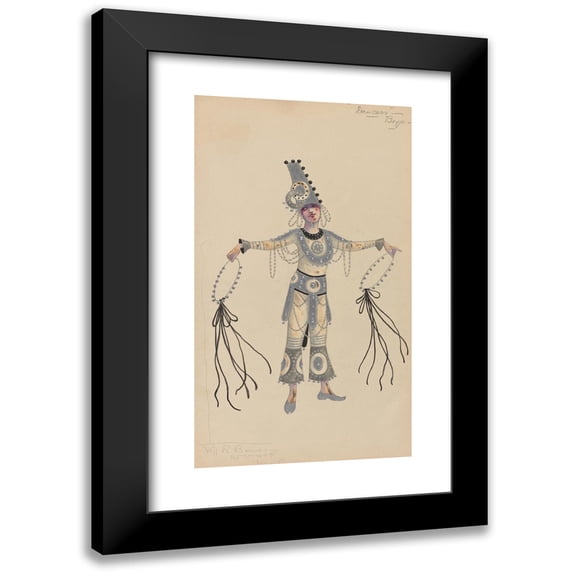 Will R. Barnes 15x24 Black Modern Framed Museum Art Print Titled - Dancers-Boys (1912 - 1924)