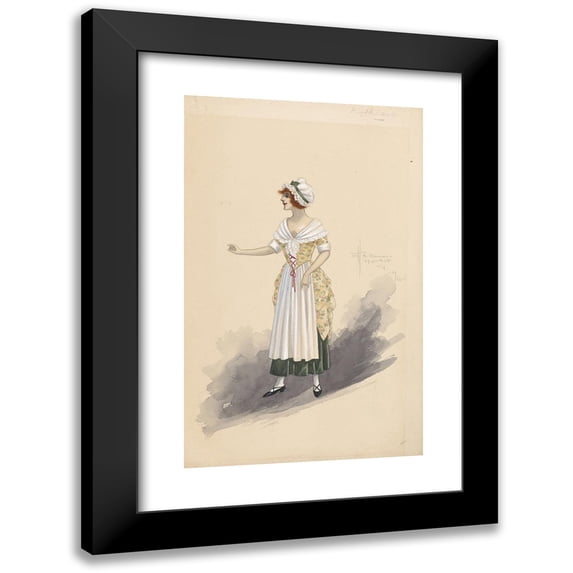 Will R. Barnes 16x24 Black Modern Framed Museum Art Print Titled - Kathleen (1912)