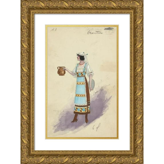 Will R. Barnes 16x24 Gold Ornate Framed and Double Matted Museum Art Print Titled - A8-Corsican Beauties-Act II (1913)