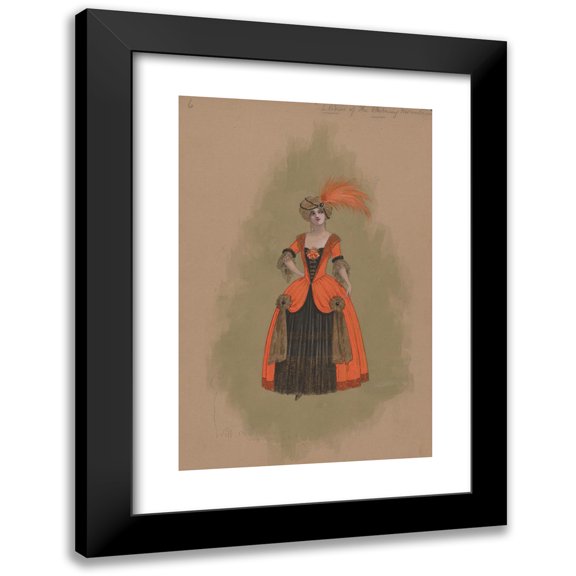 Will R. Barnes 17x24 Black Modern Framed Museum Art Print Titled - 6 Ladies of the Burning Mountain (1912 - 1924)