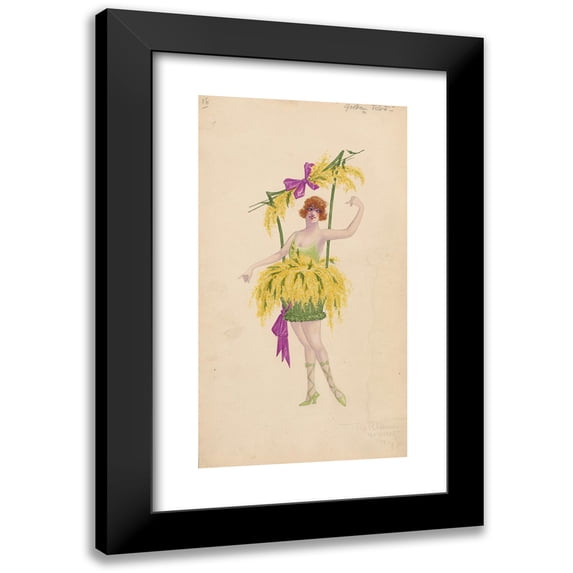 Will R. Barnes 9x14 Black Modern Framed Museum Art Print Titled - 18-Golden Rod (1919 - 1920)