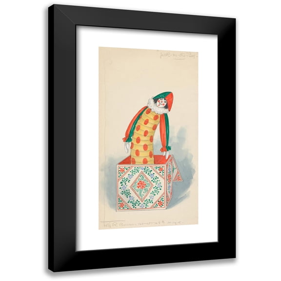 Will R. Barnes 9x14 Black Modern Framed Museum Art Print Titled - Jack-In-The-Box (1919 - 1920)
