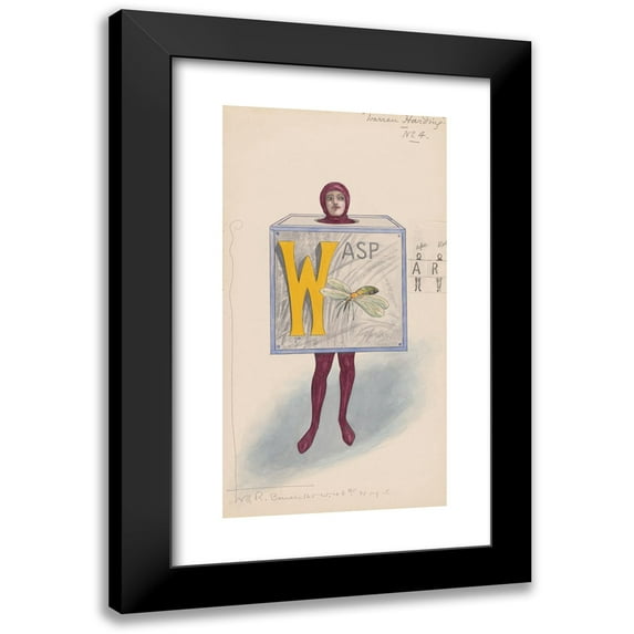Will R. Barnes 9x14 Black Modern Framed Museum Art Print Titled - Warren Harding, No. 4 (1921 - 1922)