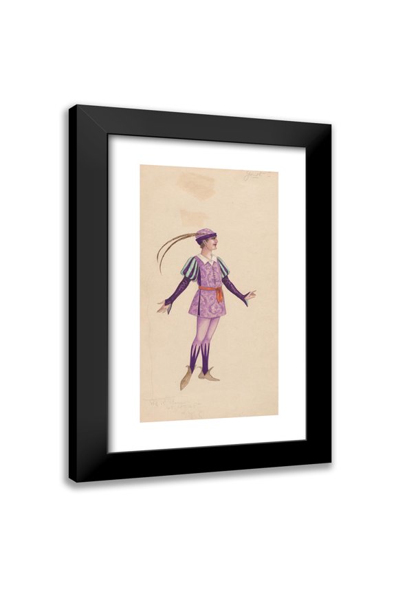 Will R. Barnes 9x14 Black Modern Framed Museum Art Print Titled - Youth (1920 - 1921)