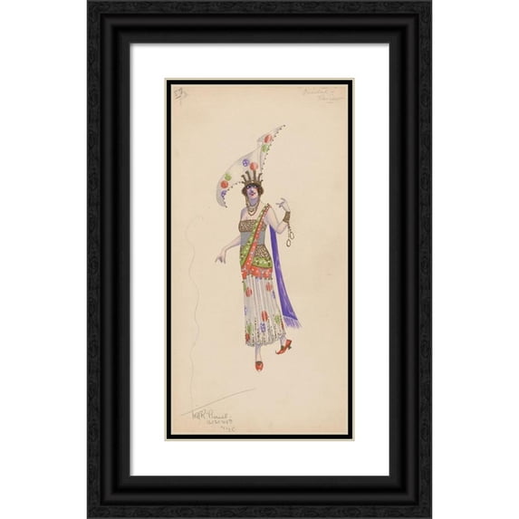 Will R. Barnes 9x14 Black Ornate Wood Framed Double Matted Museum Art Print Titled: 159-Oriental Review (1919 - 1920)
