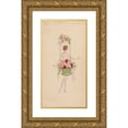 thumbnail image 1 of Will R. Barnes 9x14 Gold Ornate Wood Frame and Double Matted Museum Art Print Titled - 539-Rose Basket (1919 - 1920), 1 of 4