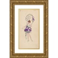 thumbnail image 1 of Will R. Barnes 9x14 Gold Ornate Wood Frame and Double Matted Museum Art Print Titled - 9-Violets (1919 - 1920), 1 of 4