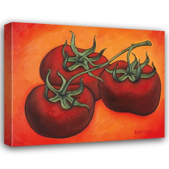 Will Rafuse 17x15 Gallery Wrapped Canvas Wall Art Titled - Three Tomatoes