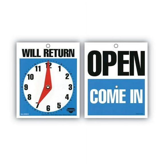 Will Return Later Sign, 5" X 6", Blue | Bundle of 2 Each