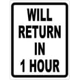 thumbnail image 1 of Will Return in 15 Minutes Sign, 1 of 1