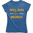 thumbnail image 1 of Will Run For Brunch Funny Vegan Vegetarian Fitness Workout Women's T-Shirt, 1 of 4