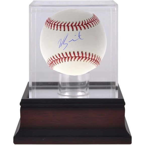 Will Smith Los Angeles Dodgers Autographed Baseball & Mahogany Baseball Display Case