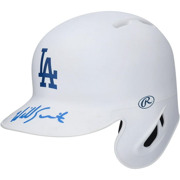 Will Smith Los Angeles Dodgers Autographed White Matte Mini Batting Helmet - Fanatics Authentic Certified