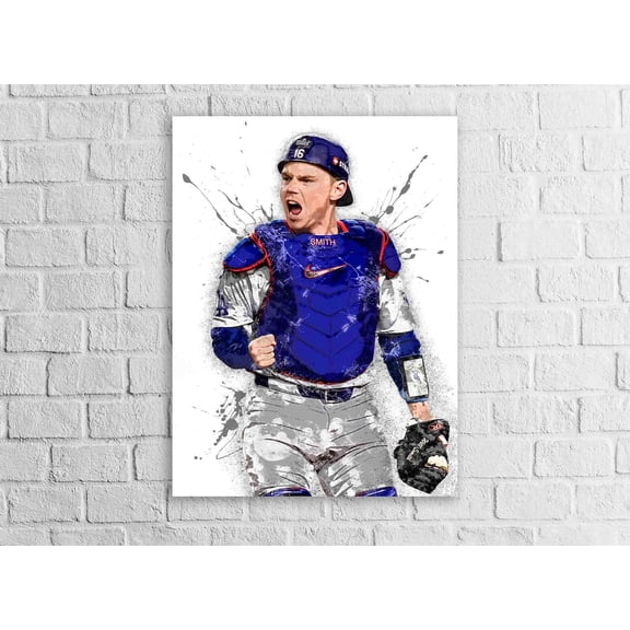 Will Smith Los Angeles Dodgers Gallery Wrap Fine Art Wall Decor For Man Cave Room Dorm Room, Unframed Poster