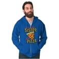 thumbnail image 1 of Will Trade Sister for Pizza Joke Zip Up Hoodie Men's Women's Brisco Brands L, 1 of 6
