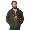 thumbnail image 1 of Will Trade Sister for Pizza Joke Zip Up Hoodie Men's Women's Brisco Brands S, 1 of 6