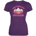 thumbnail image 1 of Will Work For Cupcakes Purple Juniors Soft T-Shirt - 2X-Large, 1 of 1