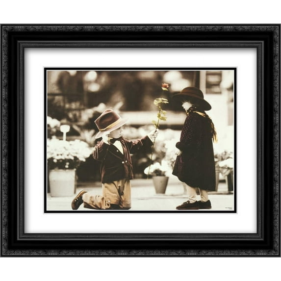 Will You Be Mine? 2x Matted 20x24 Black Ornate Framed Art Print by Kim Anderson