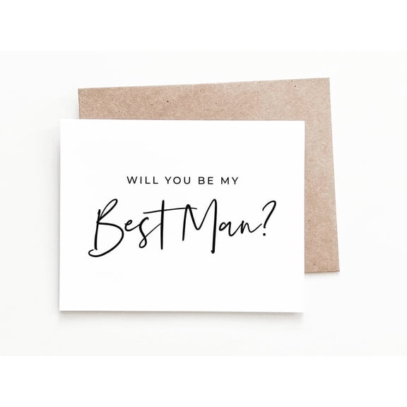Will You Be My Best Man Card Elegant and Stylish Best Man Proposal Card with Envelope Perfect for Wedding Invitations and Engagements
