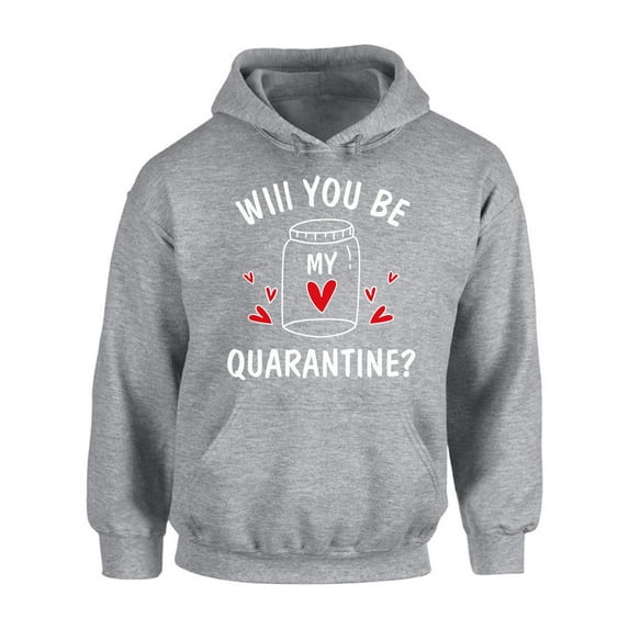 Will You Be My Valentine Hooded Sweatshirt Funny Valentine's Day 2021 Gifts for Women Men Sweater Humour Hoodie