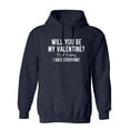 thumbnail image 1 of Will You Be My Valentine Just Kidding, I Hate Everyone Sarcastic Novelty Gift Idea Adult Humor Funny Men's Hoodies, 1 of 2