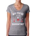 thumbnail image 1 of Will You Be My Valentine Ladies V Neck T-Shirt Funny Valentine's Day 2021 Gifts for Her Humour Comfortable Women Shirts, 1 of 4