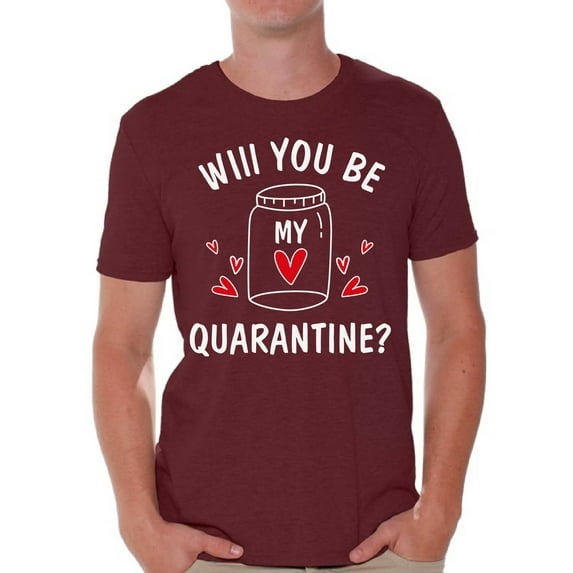 Will You Be My Valentine Men's T-Shirt Funny Valentine's Day 2021 Gifts for Him Humour Comfortable Men Shirts