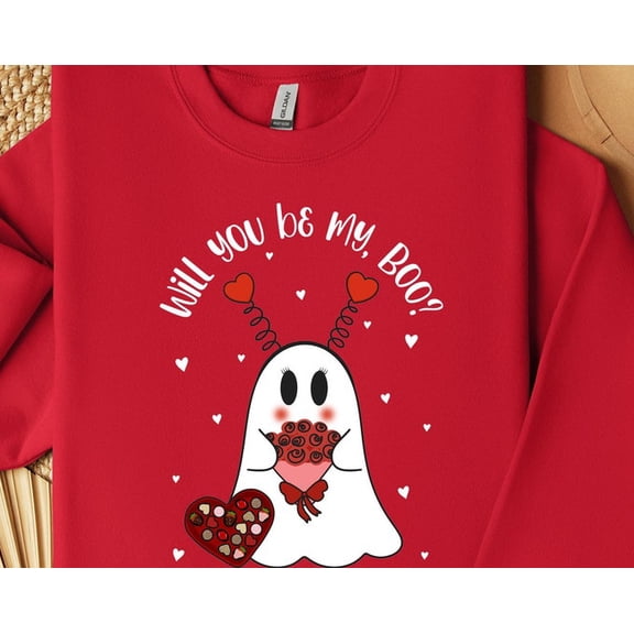 Will You Be My Boo Shirt, Boo Valentine Shirt, Valentine'S Day Shirt, Valentine Sweatshirt, Valentine Shirt, Lover Shirt, Couple Shirt, Sweatshirt Size S-5Xl