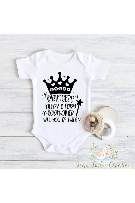 Will You Be My Godmother Baby Bodysuit, Cute Pregnancy Announcement, Godmother Gift, Godmother Proposal, Best Friend Promoted To God Mother Cute And Cool Baby Bodysuit, Baby Bodysuit Lat 4424